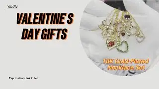 925 Sterling Silver Heart Necklace &bull; 18K Gold Plated &bull; Valentine&rsquo;s Day Jewelry