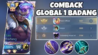 RANN OFFICIAL COMBACK GLOBAL 1 BADANG SEASON 34 | BUILD EMBLEM MONTAGE | MOBILE LEGEND!!!