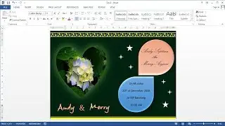Microsoft word tutorial |How to Make Wedding Invitation Cards in MS Word 2013