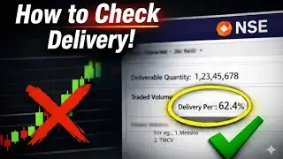 How to Check Delivery % from NSE Website? | Real Stocks Example 🔥