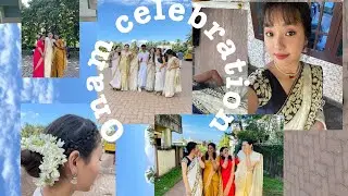 Celebrating Onam festival for the first time in college / fun #vlog