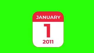 Calendar Animation on green screen | Changing Year in calendar | noncopyrighted footage