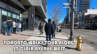 Toronto Walk Tour Along St Clair Avenue West | Keele St To Bathurst St