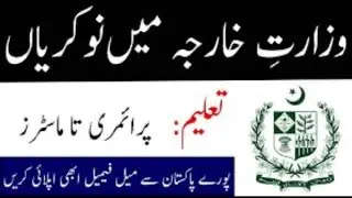Ministary Of Foreign Affairs Jobs 2020