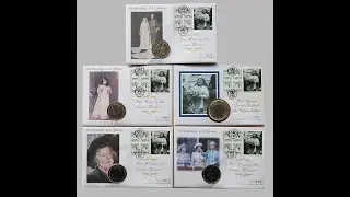 1999 The Queen Mother Celebrating 100 Years 1 Crown Coin Cover Set - Gibraltar First Day Covers