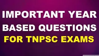 IMPORTANT YEAR BASED QUESTIONS FOR ALL COMPETITIVE EXAMS IN TAMIL #TnpscVetripaadhai #Tnpsc