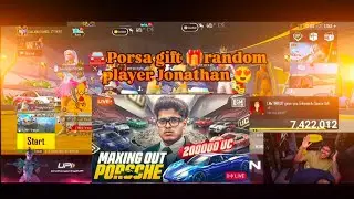 Jonathan gift 🎁 random player Porsche 😍 poster create opening #jonathan #godlike  