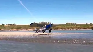 STOL Flying: short take-off and landing on river gravel bar