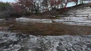 Creekside ASMR | Flowing Water, Leaves, and Distant City Sounds