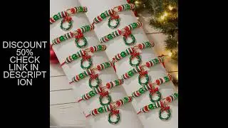 12-Piece New Christmas-Themed Christmas Green Bead Braided Bracelet Set(color random)