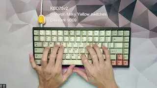 KBD75v2 Sound Test: Gateron Milky Yellows on Brass Plate