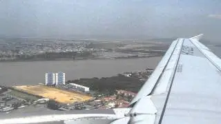 Landing on 21 at GYE on LAN Ecuador A320