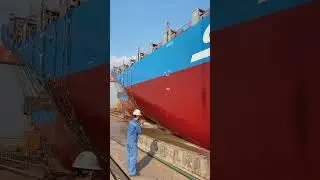 Great ship falls in water #ship
