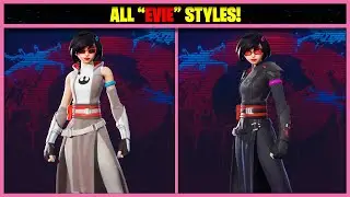 ALL JEDI EVIE SKIN STYLES IN FORTNITE