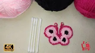 Amazing Woolen Craft Butterfly Making with Cotton Buds | Insects | 4K Video