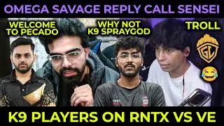 K9 Reply RNTX vs Vasista Pecado Dropclash💀  Omega Savage on Call Sensei🥵 K9 Spraygod & Troll GodLike