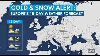 Предупреждение о холоде и снеге: 15-дневный прогноз погоды для Европы #EuropeWinter #WeatherForec...