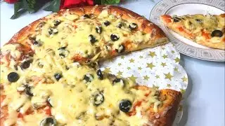 MUSHROOM | PIZZA  AT HOME | The BEST PIZZA | perfect pizza| Лучшая домашняя пицца | Nafisa gotovit