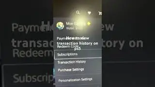 How to view transaction history on ps5