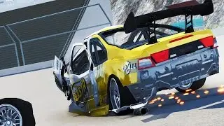 BeamNG Drive - SKI RAMP INSANITY! (Slow Motion Crashes)