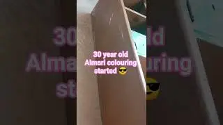 30 year old Almari colouring started 😎#polish #furniture #oilpainting #almari #naturalpolish