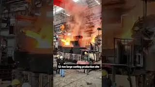 52-ton large casting production site #casting #foundry workshop #foundry #casting industry