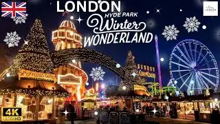 London's 🇬🇧 Winter Wonderland🎡2024: The Ultimate Christmas🎄Fun Park🎠 Experience in 4K HDR
