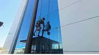 Facade Glass Cleaning.