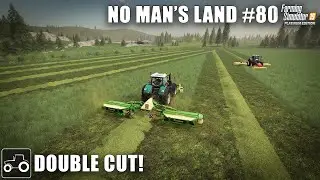 Cutting Grass For Silage Bales, No Man's Land #80 Farming Simulator 19 Timelapse