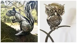Artist Turns Discarded Silverware and Scrap Metal Into Striking Animal Sculptures