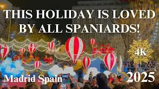 Walking Tour Madrid 2025. Three Kings Parade. Magical Reyes Magos Celebration in Spain! #walkingtour