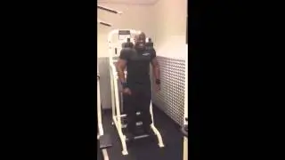 Calf machine shoulder shrugs