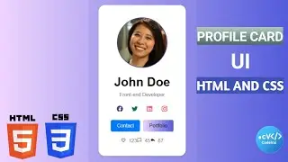 How to Make Profile Card in HTML & CSS | Profile Card UI Design | CodeVal Tutorial  