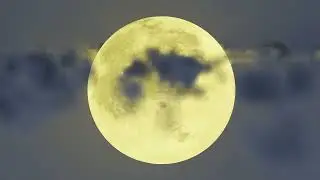 Full Moon With Clouds 4K 60FPS Motion Background Loop Glowing Moon Wallpaper Screensaver for Edit