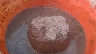 ASMR|| Pure Reddirt Cement water Crumbling #asmr #satisfying #relax #oddlysatisfying #relaxing 