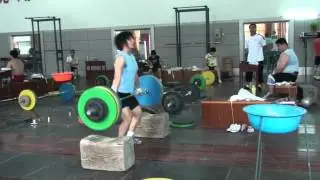 120kg Fast Snatch Pull - High Hang Position