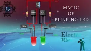 Blinking LED Circuit using c1815 or bc547 | Magic of blinking LED circuit