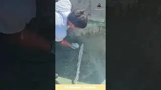 Stopping a High Pressure Water Leak with Bare Hands and Quick Set Cement! #shorts