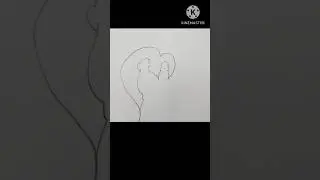 mother and child drawing from one line art #shorts #artwork