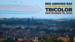 Red Arrows RAF Flyover in Prague with Tricolor Smoke September (18, 2025)