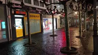 Siegburg Innenstadt im Dunkeln UHD