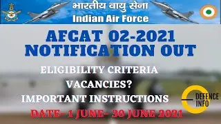 AFCAT 02/2021 Notification Out!! Huge Vacancies| Eligibility Criteria- Everything Explained