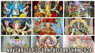 navsari Ganesh darshan 2024 | navsari top 20 ganpati darshan 2024 | full 4k video