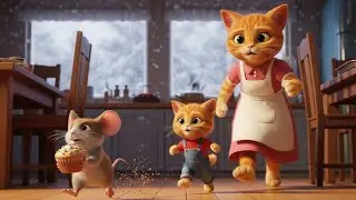 The Cupcake Heist 🧁🐭 | When a Tiny Mouse Outsmarted a Cat Family 😹✨