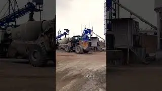 Batching plant hopper loading process.
