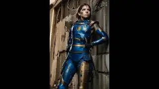 Fallout. an assassin appears out of stealth mode to make her target.