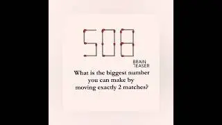 #brilliantstudycentre #trendingshorts #matchstickpuzzles #onlygeniuscananswer #mathpuzzles#braintest