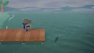 a full day in animal crossing new leaf | chill AM & PM music to relax (with rain sounds)