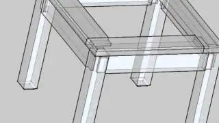 Dessin industriel : Table basse, assemblages &agrave; tenon et mortaise