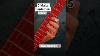 How to play C Major Pentatonic Pattern 1 #guitar #guitarist #musiclessons #guitartutorial